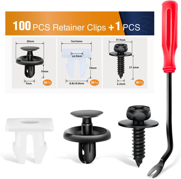 101 Pcs Engine Under Cover Push-Type Retainer for Lexus & Toyota Clips 90467-07201 Front Bumper Nut Grommet Avalon & Camry 90189-06193 Liner Screw Bolt 90159-60477